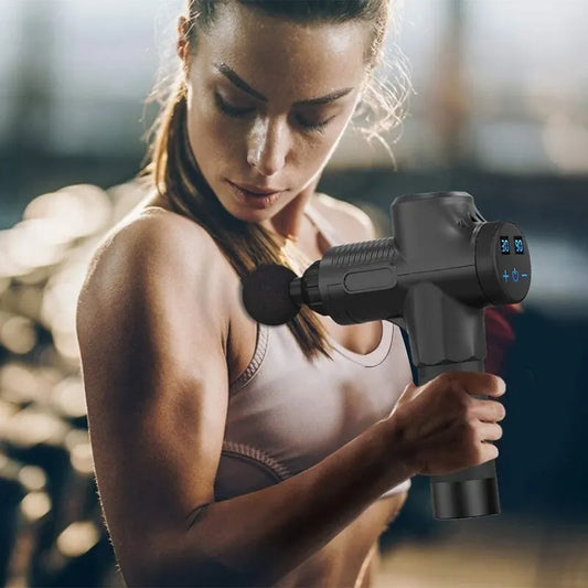 Pistola Massageadora Muscular Elétrica - 30 Níveis